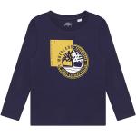 Reduzierte Dunkelblaue Langärmelige Timberland Rundhals-Ausschnitt Printed Shirts für Kinder & Druck-Shirts für Kinder aus Baumwolle Größe 110 