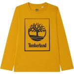 Reduzierte Gelbe Langärmelige Timberland Rundhals-Ausschnitt Printed Shirts für Kinder & Druck-Shirts für Kinder aus Baumwolle für Jungen Größe 128 