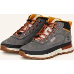 Reduzierte Graue Timberland Field Trekker High Top Sneaker & Sneaker Boots mit Schnürsenkel aus Nubukleder leicht für Kinder 