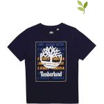 Reduzierte Dunkelblaue Unifarbene Timberland Bio Rundhals-Ausschnitt Printed Shirts für Kinder & Druck-Shirts für Kinder aus Baumwolle für Jungen Größe 176 