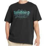 Schwarze Langärmelige Timberland Bio T-Shirts aus Baumwolle für Herren Größe S 