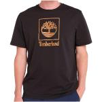 Schwarze Langärmelige Timberland T-Shirts aus Baumwolle für Herren Größe M 