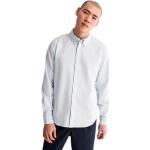 Reduzierte Blaue Timberland Button Down Kragen Slim Fit Hemden aus Baumwolle für Herren Größe L 