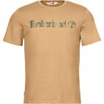 Beige Kurzärmelige Timberland T-Shirts für Herren Größe S 