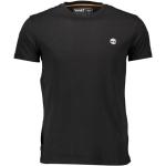 Reduzierte Schwarze Bestickte Kurzärmelige Timberland T-Shirts aus Baumwolle für Herren Größe XL 