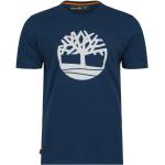 Reduzierte Blaue Kurzärmelige Timberland T-Shirts aus Baumwolle für Herren Größe M 