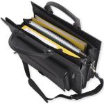 Schwarze Elegante Lehrertaschen mit Reißverschluss aus Büffelleder abschließbar 