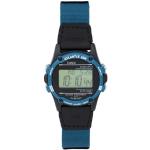 Schwarze Timex Herrenarmbanduhren aus Stoff mit Digital-Zifferblatt mit Kunststoff-Uhrenglas 