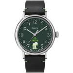 Grüne Timex Herrenarmbanduhren aus Messing 