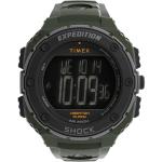 Timex Expedition Shock XL Herrenuhr, grünes Gehäuse und Armband