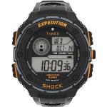 Schwarze 20 Bar wasserdichte Wasserdichte Timex Expedition Herrenarmbanduhren aus Kunstharz mit Digital-Zifferblatt stoßfest zum Schwimmen 
