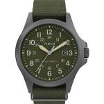 Grüne Wasserdichte Timex Solar Herrenarmbanduhren aus Kristall mit Saphirglas-Uhrenglas 