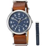 Timex Herren analog Quarz Uhr mit Leder Armband TW