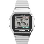 Timex Classic Digitalwecker aus Metall mit Digital-Zifferblatt mit Metallarmband 