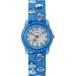Blaue Wasserdichte Timex Quarz Kinderarmbanduhren aus Nylon mit Analog-Zifferblatt mit Nylonarmband 