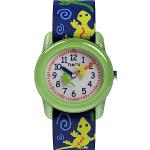 Grüne Timex Quarz Kinderarmbanduhren aus Textil mit Analog-Zifferblatt mit Kunststoff-Uhrenglas 