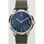 Blaue Timex Marlin Automatik Herrenarmbanduhren aus Leder mit Nachtleuchtfunktion mit Kunststoff-Uhrenglas mit Lederarmband 
