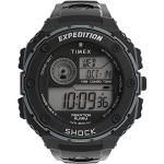Schwarze 20 Bar wasserdichte Wasserdichte Timex Herrenarmbanduhren aus Kunstharz mit Digital-Zifferblatt stoßfest zum Schwimmen 