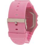 Rosa Timex Runde Quarz Kunststoffarmbanduhren mit Digital-Zifferblatt mit Kunststoff-Uhrenglas mit Kunststoffarmband für Damen 