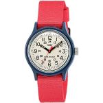 Rote Elegante Wasserdichte Timex Herrenarmbanduhren mit Analog-Zifferblatt mit Nachtleuchtfunktion 