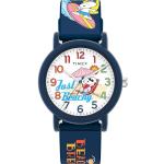 Blaue Wasserdichte Timex Die Peanuts Snoopy Kinderarmbanduhren mit Silikonarmband 