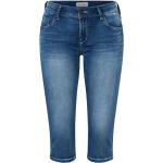 Weiße Timezone Capri-Jeans mit Reißverschluss aus Baumwolle für Damen für den für den Sommer 