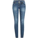 Reduzierte Blaue Timezone Slim Fit Jeans aus Denim enganliegend für Damen Weite 26 