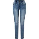 Reduzierte Blaue Timezone Slim Fit Jeans mit Reißverschluss aus Denim für Damen Größe XS Weite 26, Länge 34 