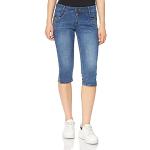 Blaue Timezone Jeans-Shorts mit Nieten mit Reißverschluss aus Denim für Damen Größe M für den für den Sommer 