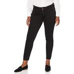 Schwarze Bestickte Timezone Slim Fit Jeans mit Reißverschluss aus Denim für Damen Größe M Weite 31 