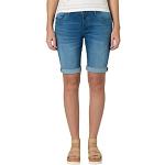 Blaue Timezone Jeans-Shorts mit Reißverschluss aus Baumwolle für Damen für den für den Sommer 