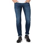 Blaue Bestickte Timezone Slim Fit Jeans mit Reißverschluss aus Denim für Herren Größe M Weite 36 