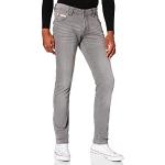 Graue Timezone Slim Fit Jeans mit Reißverschluss aus Denim für Herren Größe M Weite 38 