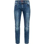 TIMEZONE Jeans, 5-Pocket, Used-Look, Slim-Fit, für Herren, weiß, 33/36