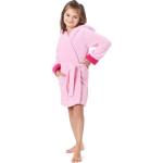 Reduzierte Hellrosa Kinderbademäntel aus Polyester für Mädchen Größe 98 
