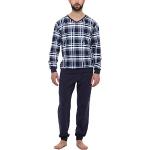 Reduzierte Marineblaue Pyjamas lang für Herren Größe M für den für den Herbst 