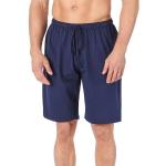 Marineblaue Unifarbene Casual Pyjamahosen kurz aus Baumwolle für Herren Größe L 1-teilig 