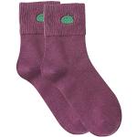 Lila Thermo-Socken mit Dinosauriermotiv aus Wolle für Herren Einheitsgröße für den für den Winter 