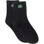 Schwarze Thermo-Socken mit Dinosauriermotiv aus Wolle für Herren Einheitsgröße für den für den Winter 