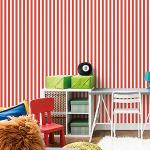 Tiny Tots 2 Rot und Weiß gestreifte Tapete - G78404 in tnt Stärke für Kinderzimmer