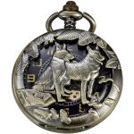 Tiong Mechanische Taschenuhr für Herren, mechanisches Uhrwerk, römisches digitales Zifferblatt, Taschenuhr, PWM09, modisch
