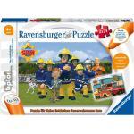 tiptoi®: Ravensburger tiptoi Spiel 00135 Puzzle für kleine Entdecker: Feuerwehrmann Sam - 2x24 Teile Kinderpuzzle ab 4 Jahren, fü