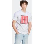 Reduzierte Hellgraue adidas Graphic T-Shirts für Herren Größe XS 