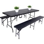 Reduzierte Schwarze Garden Pleasure Tischsets & Platzsets aus Kunststoff Breite 150-200cm, Höhe 0-50cm, Tiefe 0-50cm 3-teilig 