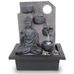 Schwarze Antike Kiom LED Zimmerbrunnen mit Buddha-Motiv 