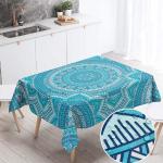 Türkise Rechteckige eckige Tischdecken mit Mandala-Motiv maschinenwaschbar 
