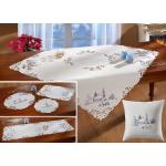 Weiße Romantische bader Runde Runde Tischdecken aus Polyester maschinenwaschbar 