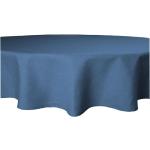 Blaue Runde Runde Tischdecken aus Polyester 