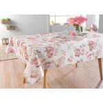 Rosa Blumenmuster bader ovale Tischdecken aus Baumwolle maschinenwaschbar 