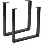 Reduzierte Schwarze Industrial Esstisch-Gestelle lackiert Breite 0-50cm, Höhe 50-100cm, Tiefe 50-100cm 2-teilig 